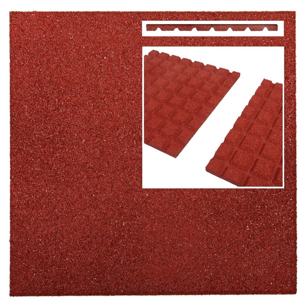 1 Stk Fallschutzmatte 0,5m x 0,5m Sicherheitsmatte Schutzmatte rot