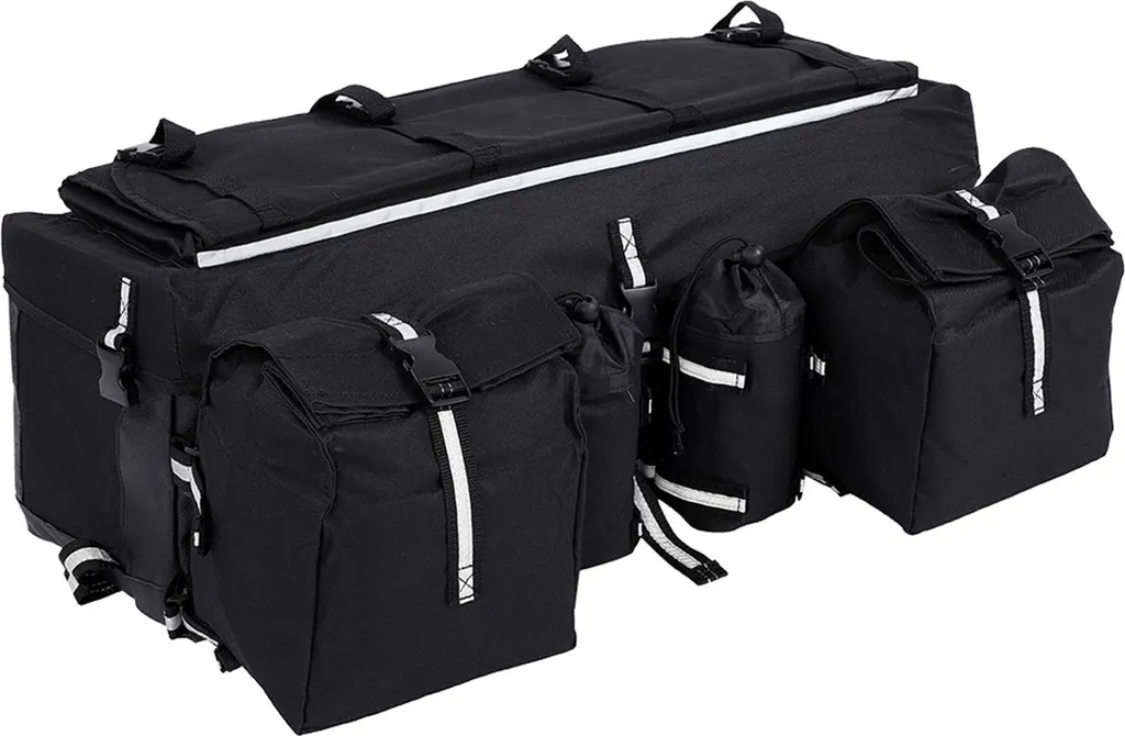 Sacoche de porte-bagages arrière pour ATV en Tissu Oxford avec 2 Étuis