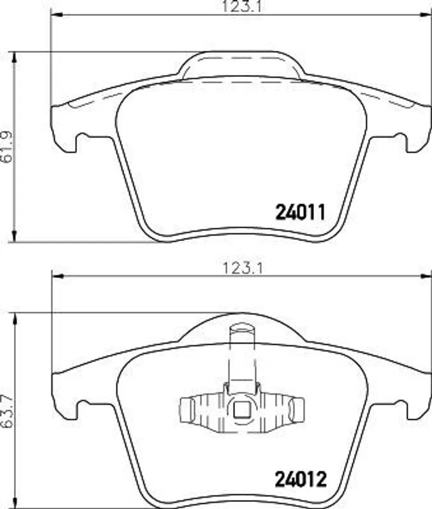 Plaquettes de frein HELLA 8DB 355 010-801 pour Volvo XC90 I (275)