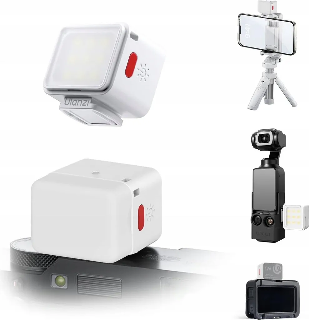 Éclairage LED magnétique smartphone pour vlog Ulanzi DG01 Blanc 1W
