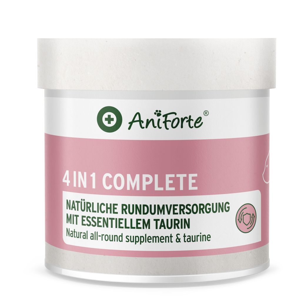 AniForte 4in1 Complete Cat 60g - Rundumversorgung für Katzen, Pulver mit Taurin, Kollagen für Gelenke, für Nervensystem, Immunsystem, Magen & Darm