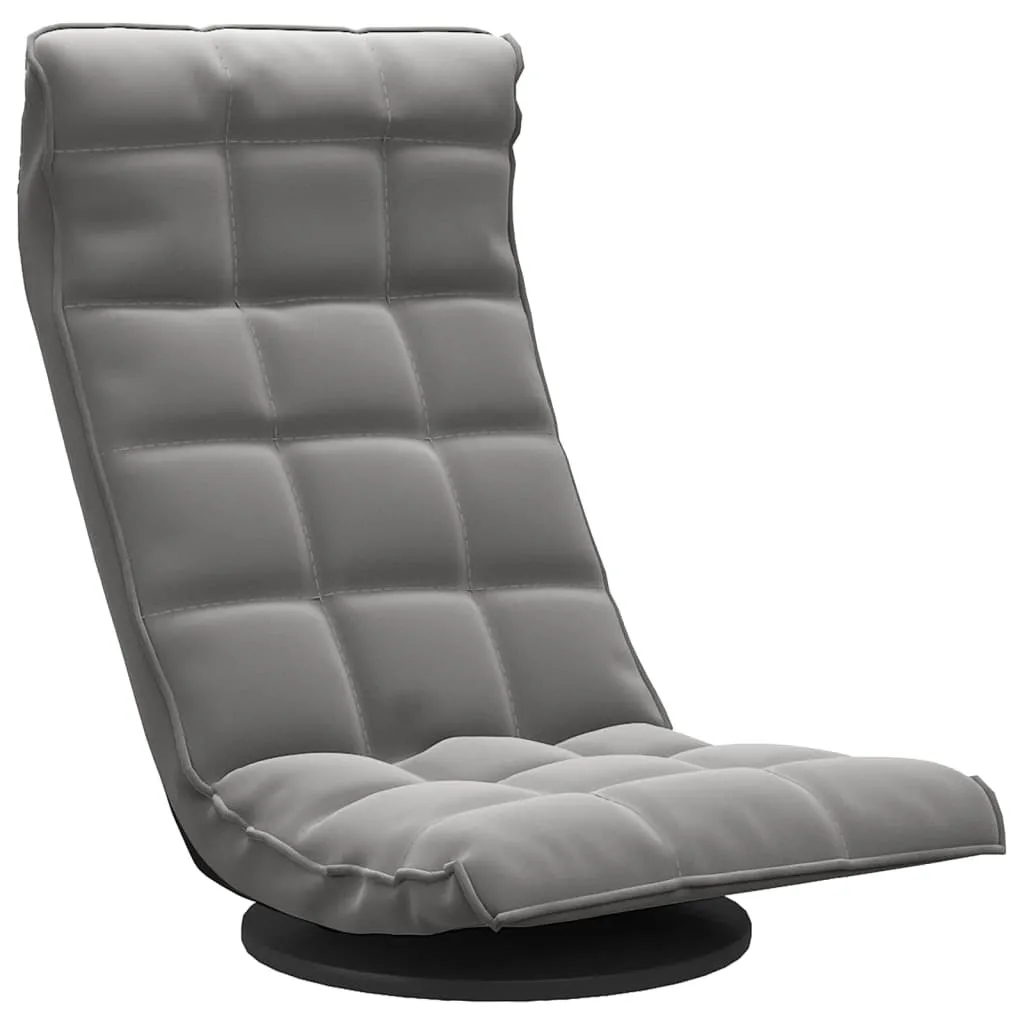 Chaise de sol pivotante gris foncé velours réglable pour salon Cosy
