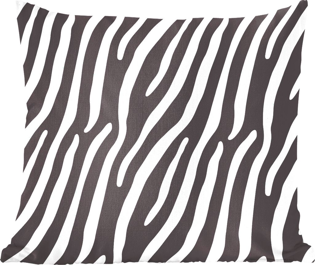 MuchoWow Zierkissen Sofakissen Wohnzimmer Dekokissen 60x60 cm Tiere - Zebradruck - Schwarz - Sitzfläche - Foto Polster