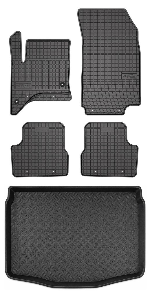 Gummimatten + Kofferraumwanne für Fiat 600 2023- – Schwarz, Produktbild 