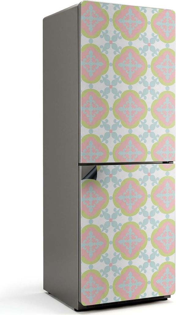 Muster mit floralen Motiven – Magnetische Kühlschrank Abdeckung – Dekorfolie magnetisch Küche – Kühlschrank Magnet Deko – selbstklebende...