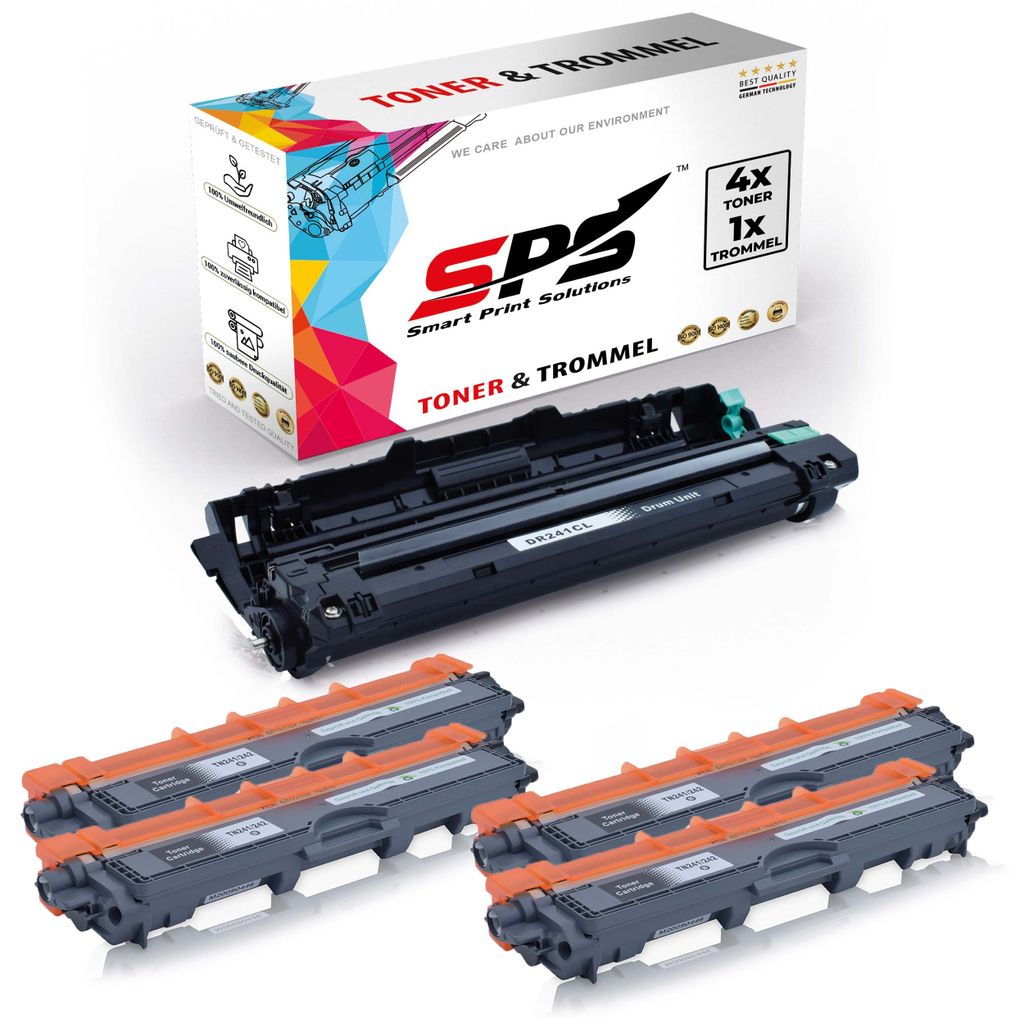 4x TN241 TN242 Toner Schwarz + 1x DR241 Trommel kompatibel für Brother MFC-9142CDN Brother DR241 Brother TN241 TN242 MFC-9130 MFC-9130CW MFC-9131 ...