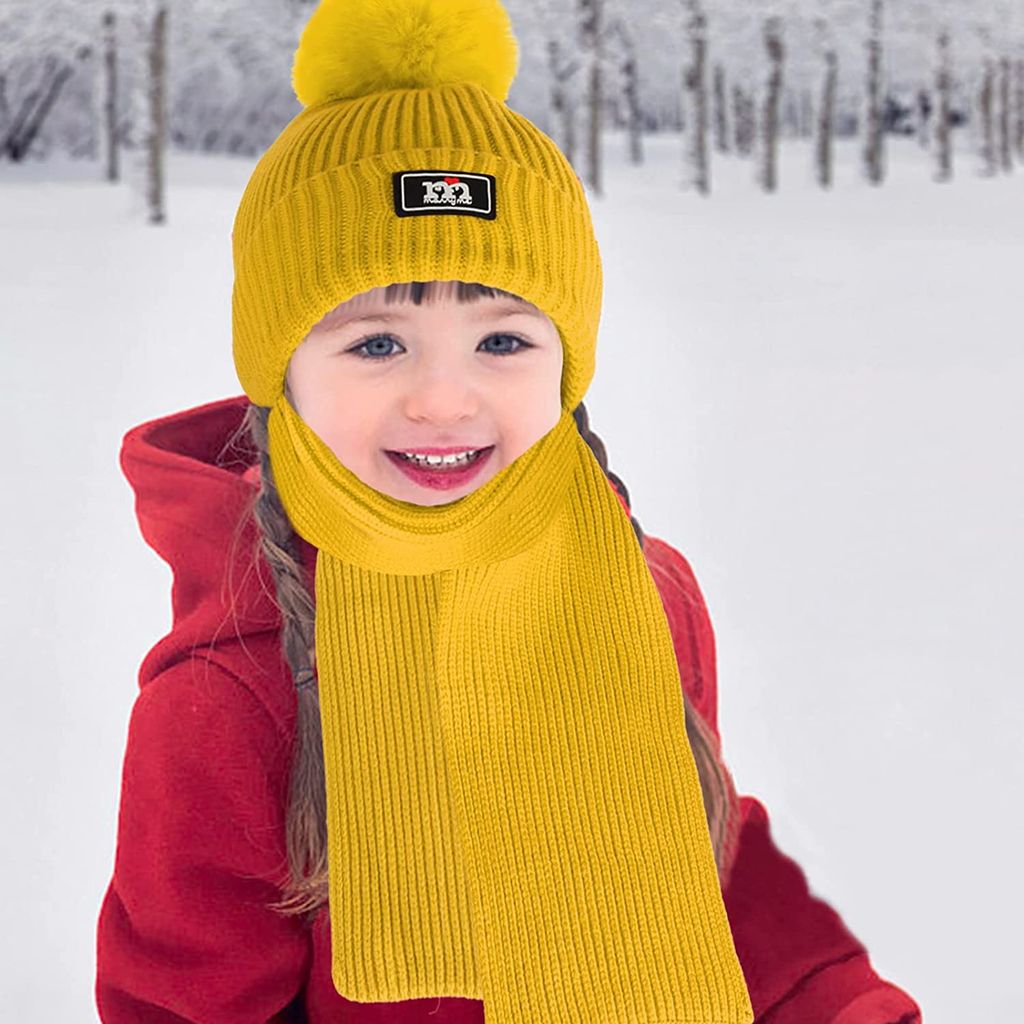 ANTCOOL Kinder Winter Strandmütze Schal Handschuhe Set 2-10 Produktbild 4