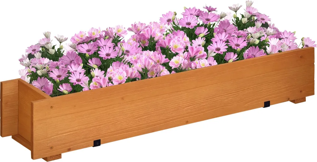Gagner de la Place sur le Balcon : Jardinière Bois 91 cm avec Crochets
