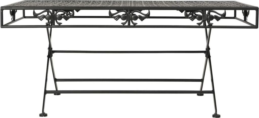 vidaXL Couchtisch Klappbar Vintage-Stil Metall 100x50x45 cm Schwarz