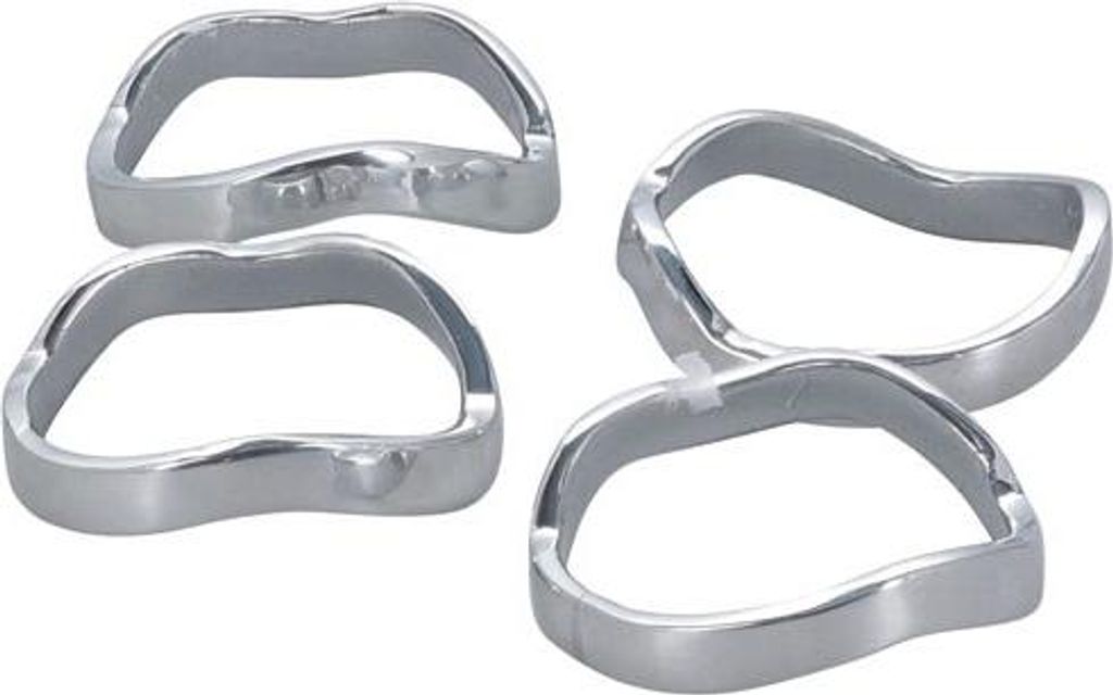 Serviettenring 4,5cm Organisch Silber Charm – Set/4 – Fine Dining Living