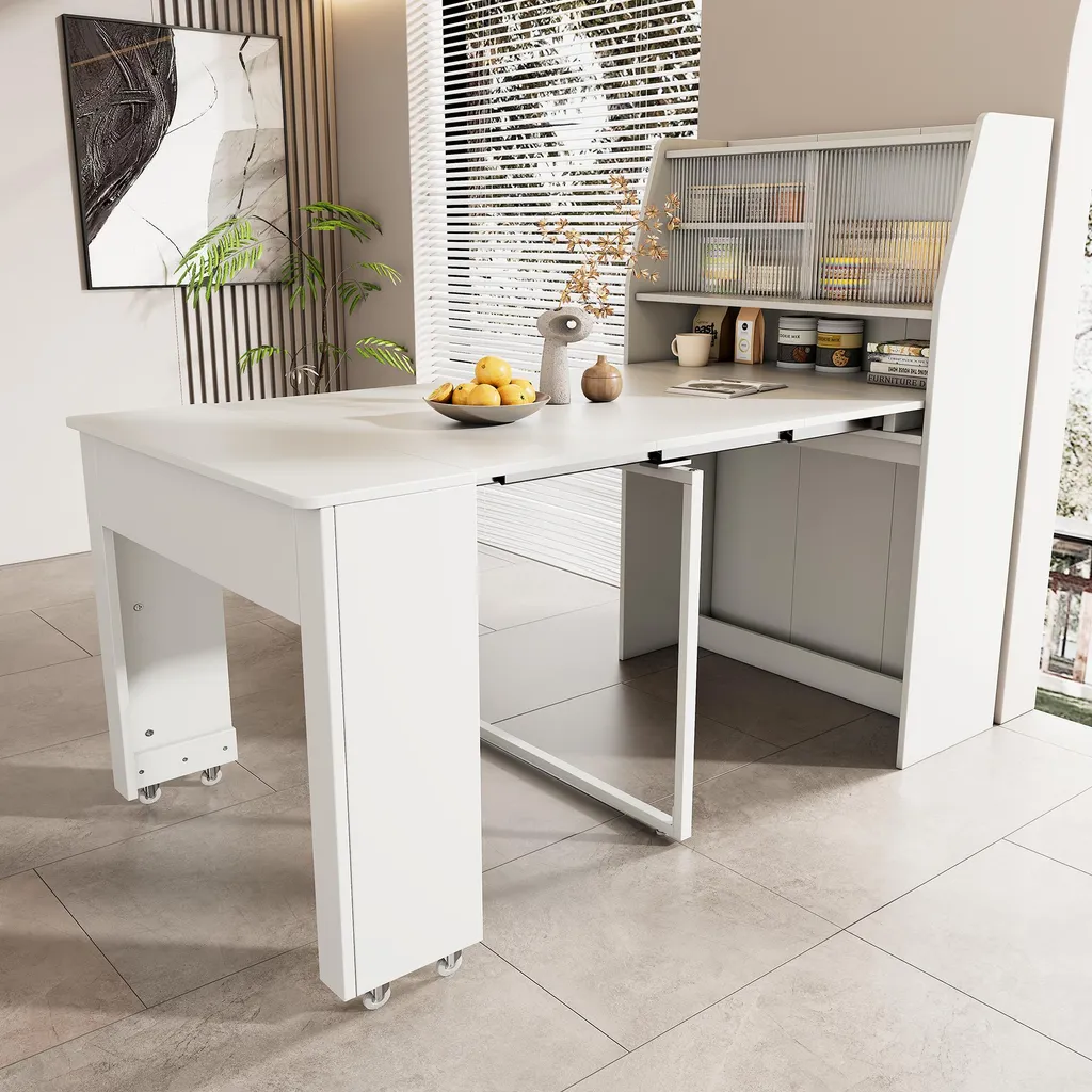 Table à Manger Multifonctionnelle pour Studio et Petit Espace avec Stockage
