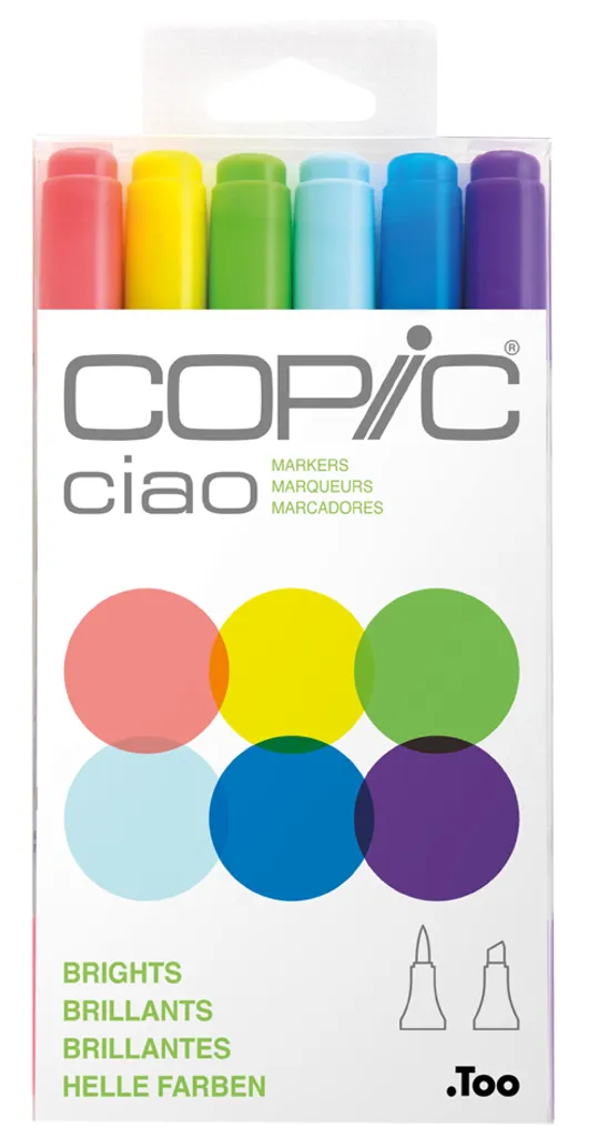 Set 6 Pennarelli Copic Ciao Brights - Strumenti Professionali Design