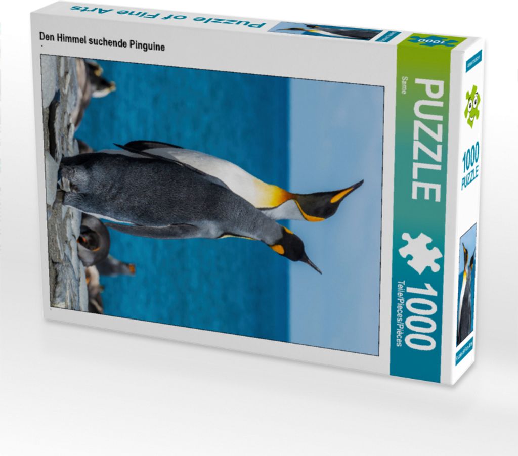 CALVENDO Puzzle Den Himmel suchende Pinguine | 1000 Teile Lege-Größe 64x48cm Foto-Puzzle für glückliche Stunden