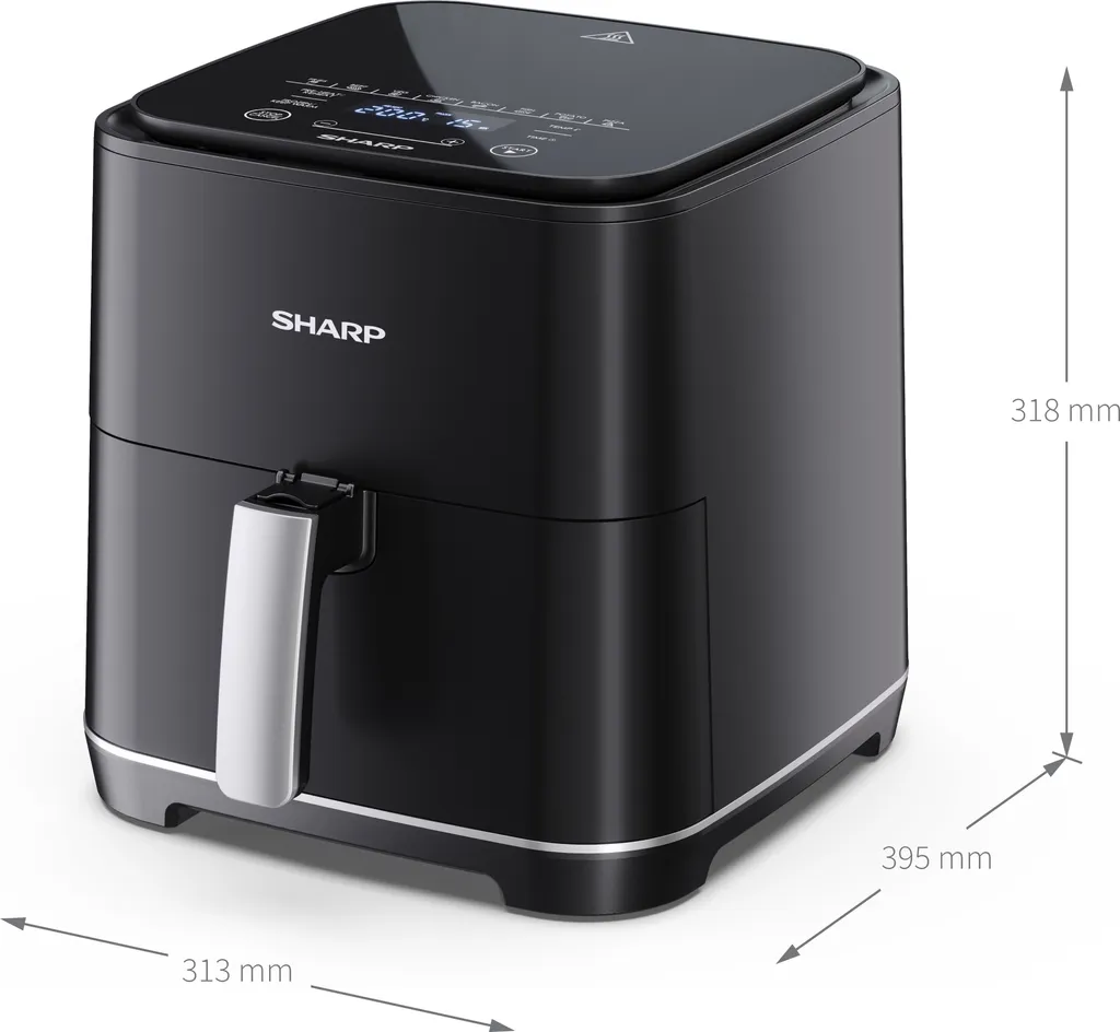 Friteuse sans huile Sharp 5.5L 1650W, cuisson saine et rapide