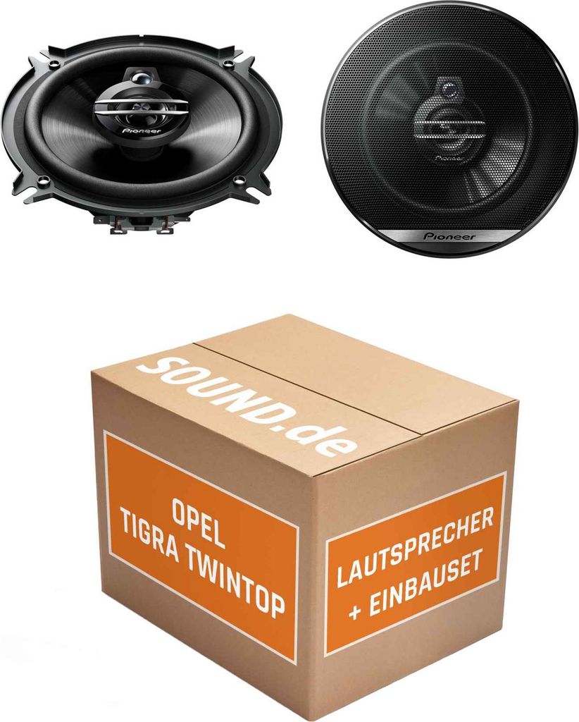 Lautsprecher Boxen Einbaupaket vorne Pioneer TS-G1330F passend für Opel Tigra Twintop | 2x Tief-Mitteltöner mit integriertem Hochtöner 250W MAX