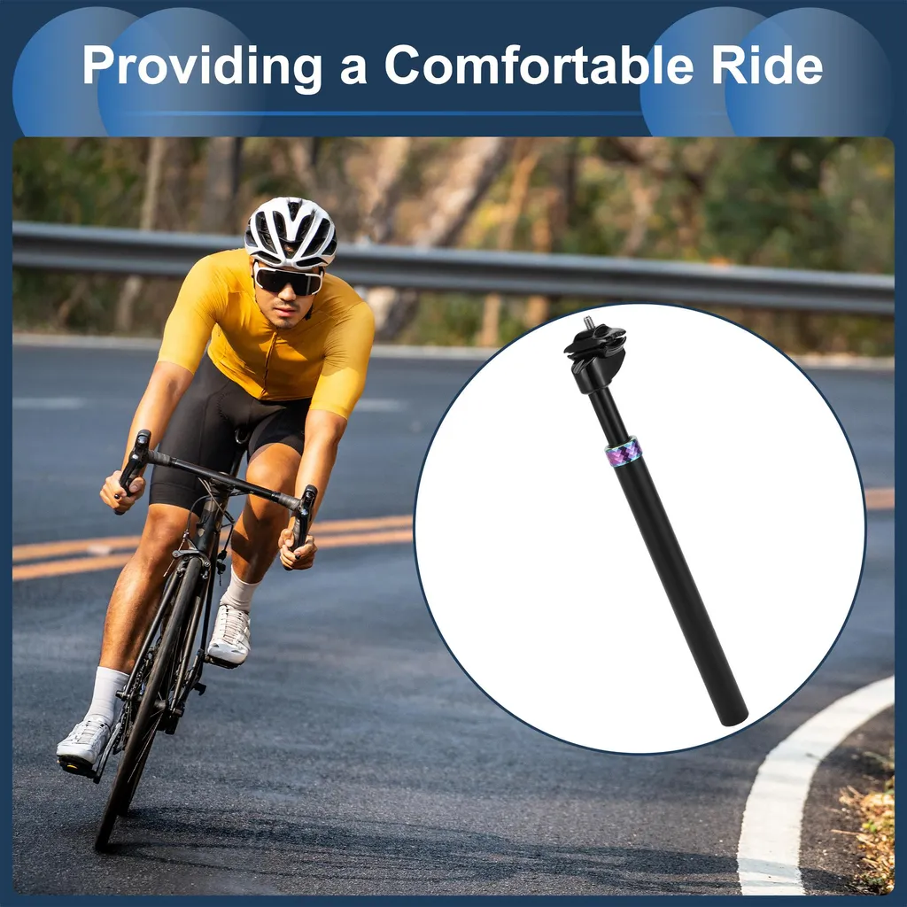 Tube de selle de vélo polyvalent 31.6 mm noir en aluminium ultra léger