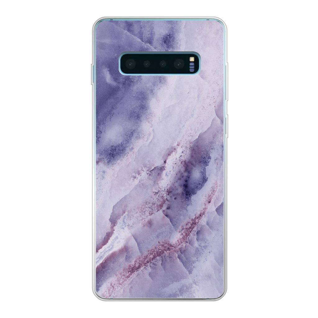MuchoWow Handyhülle Schutzhülle Hülle für Samsung Galaxy S10 Plus Mineral - Edelstein - Chic Silikon Softcase Handy Hülle - Schutzhülle