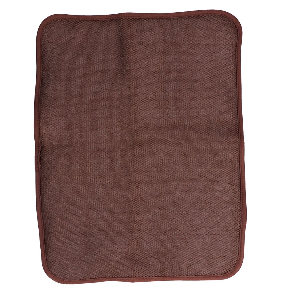 Haustier Kühlmatte Atmungsaktiv Faltbar Haustier Selbst Kühlung Decke Pad für kleine mittlere große Hunde und Katzen (Braun M (60x50cm))