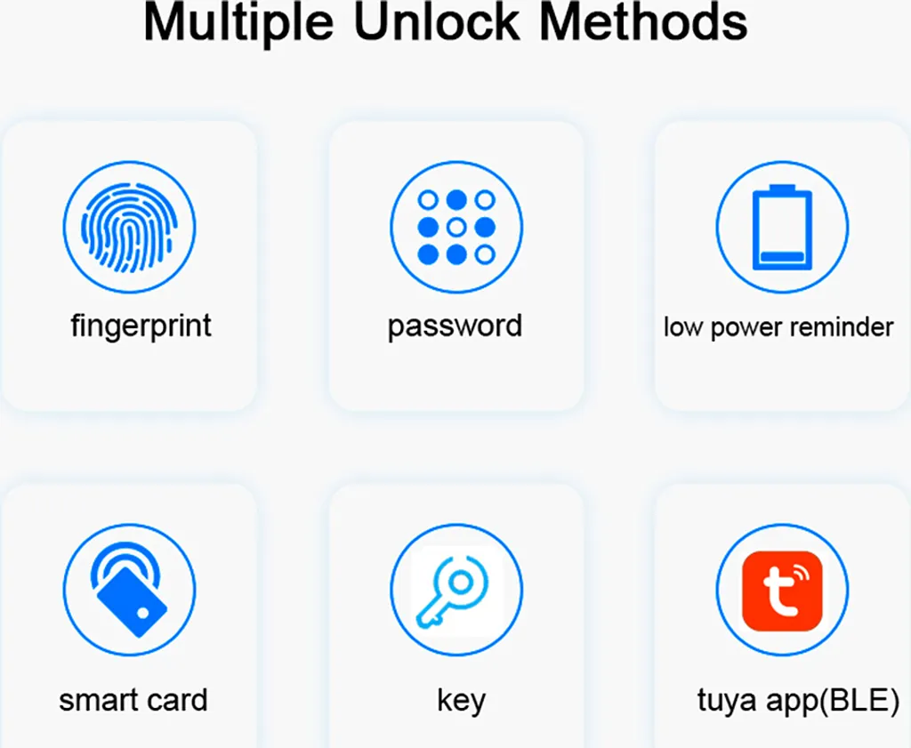 Verrou Intelligent WiFi à Code et Empreinte Digitale pour Porte d'Entrée