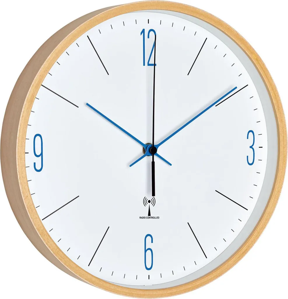 Horloge murale TFA 60.3524.06 chiffres et aiguilles bleus - 30cm