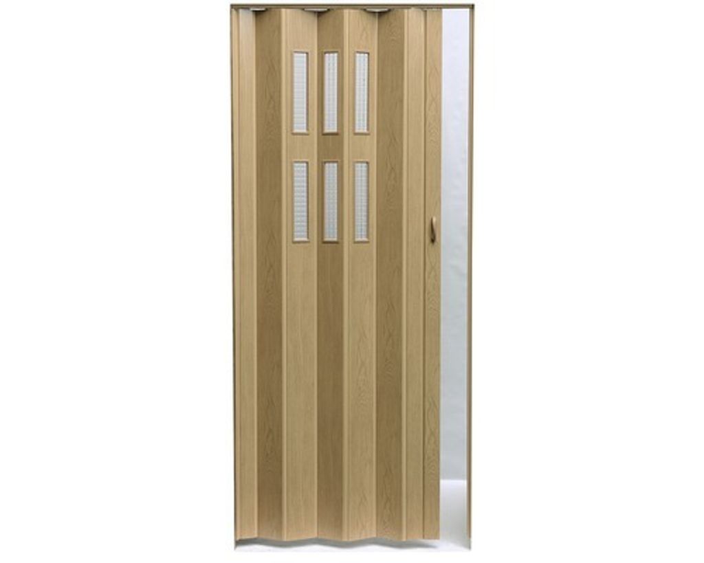 Shrnovací dveře Pioneer prosklené 84 x 203 cm dub Obrázek produktu 