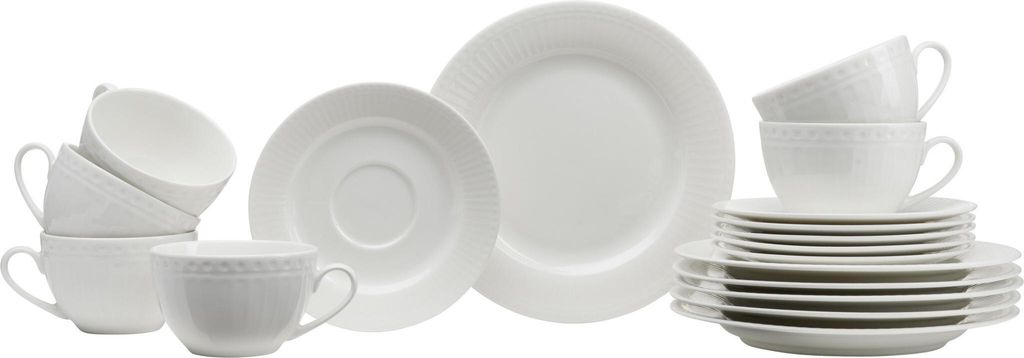 Ritzenhoff & Breker Kaffeeservice SOFIA 18-teilig aus Porzellan weiß