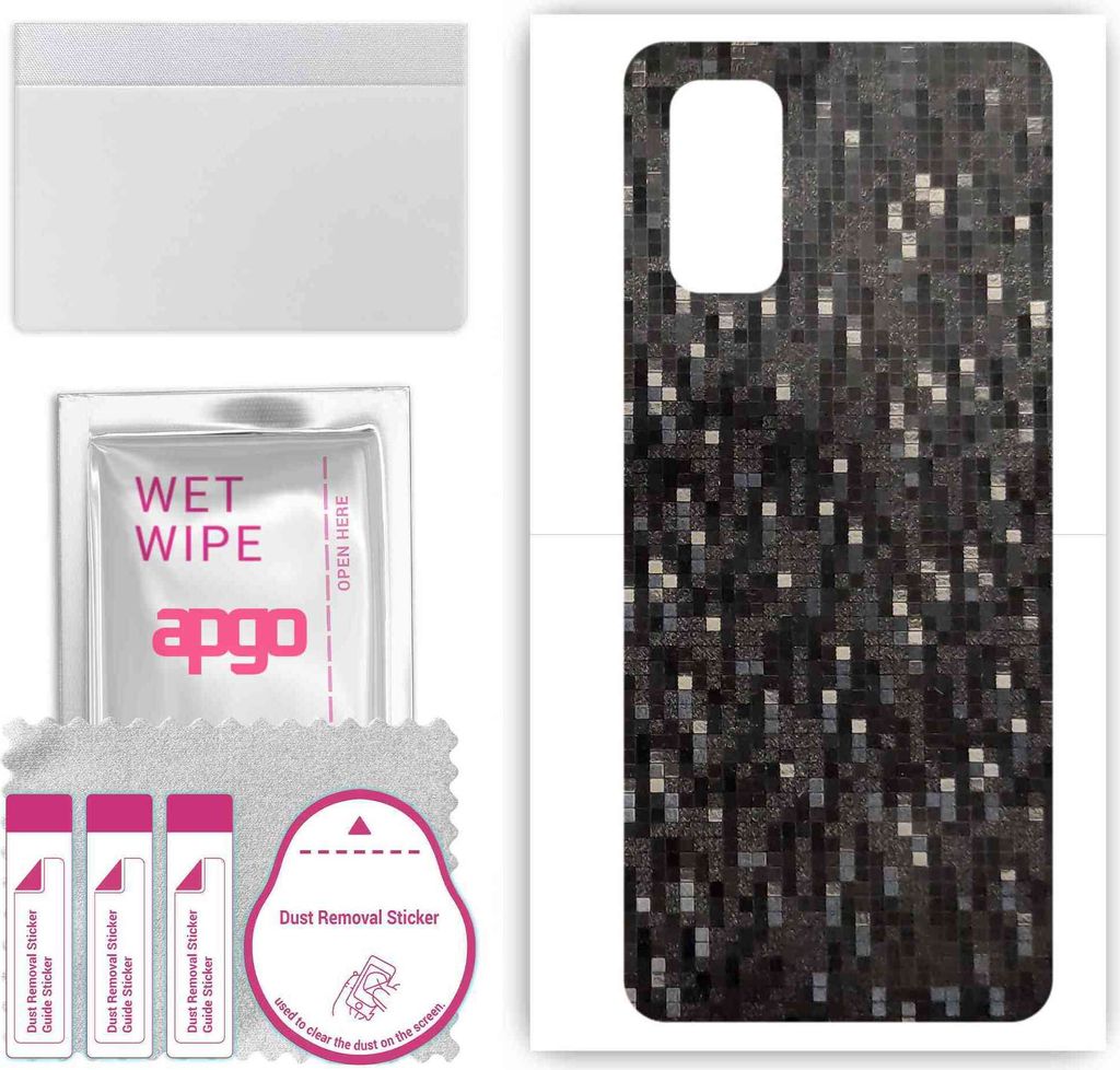 apgo Rückseite Schutzfolie, Skin, kompatibel mit Realme V5 5G, Hinten Displayschutzfolie aus Vinylfolie, kratzfest, einfache Montage - Carbon Blac...