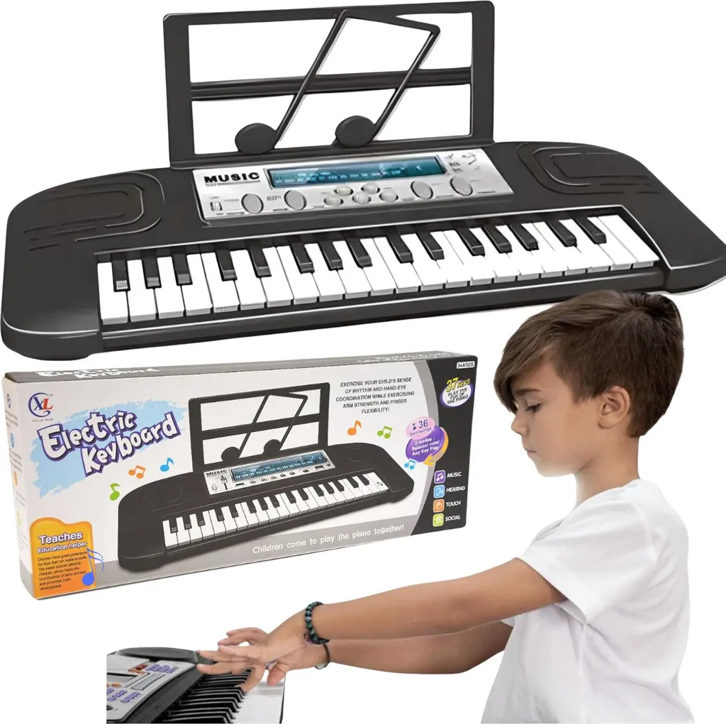 Clavier électrique pour enfants - Piano musical 61 touches avec micro