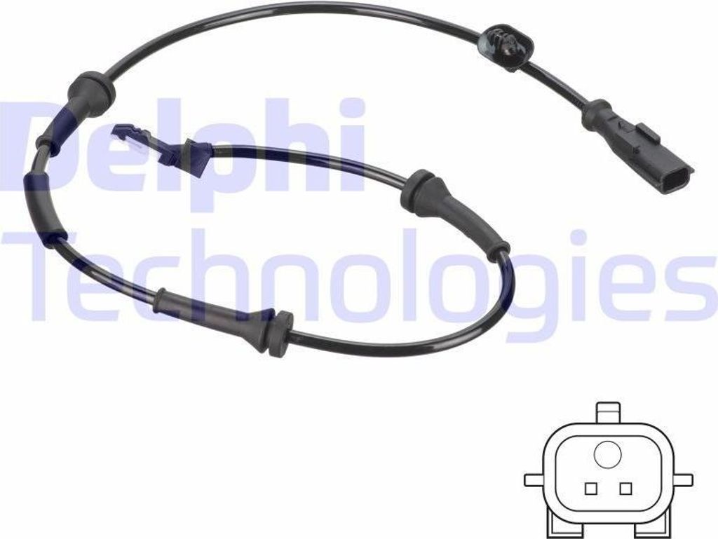 DELPHI ABS Sensor Raddrehzahl Vorne für RENAULT KANGOO Express (FW0/1) SS20799