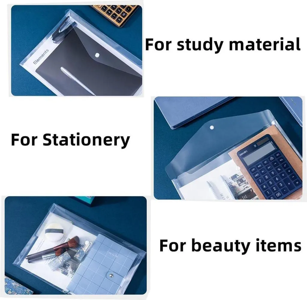 Rangement documents A4 pack de 30 pochettes transparentes de bureau - 4