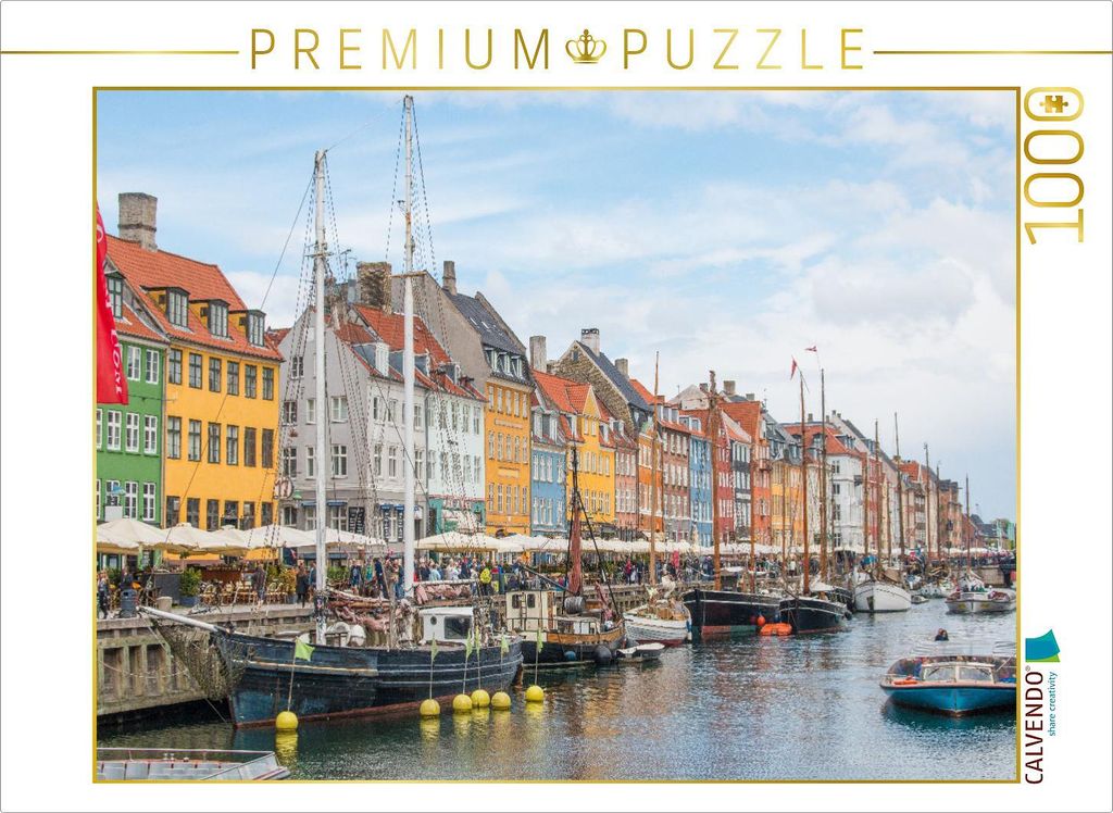 CALVENDO Puzzle Ein Motiv aus dem Kalender Dänemark - Historisches Kopenhagen | 1000 Teile Lege-Größe 64x48cm Foto-Puzzle für glückliche Stunden