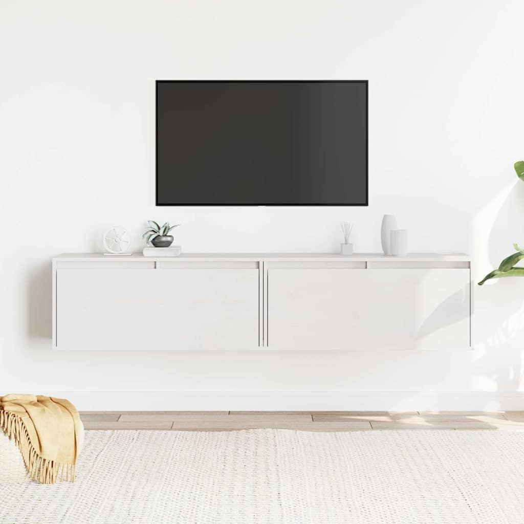 vidaXL Nástěnné skříňky 2 ks. Bílé 80x30x35 cm z Obrázek produktu 