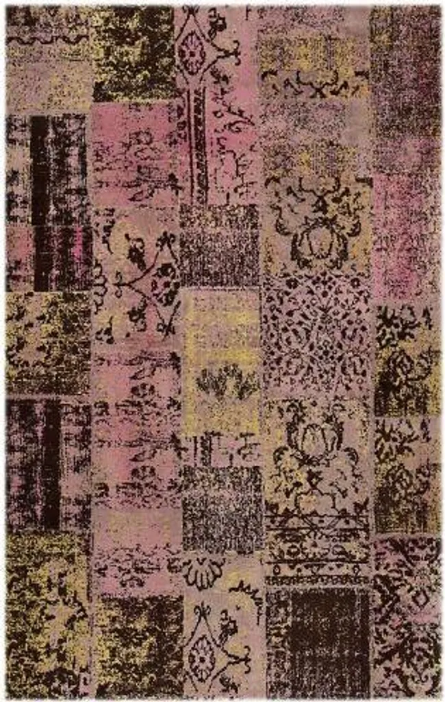 Tapis Patchwork Rose 160x225 cm A-03 - Masquez les Sols Abîmés avec Style
