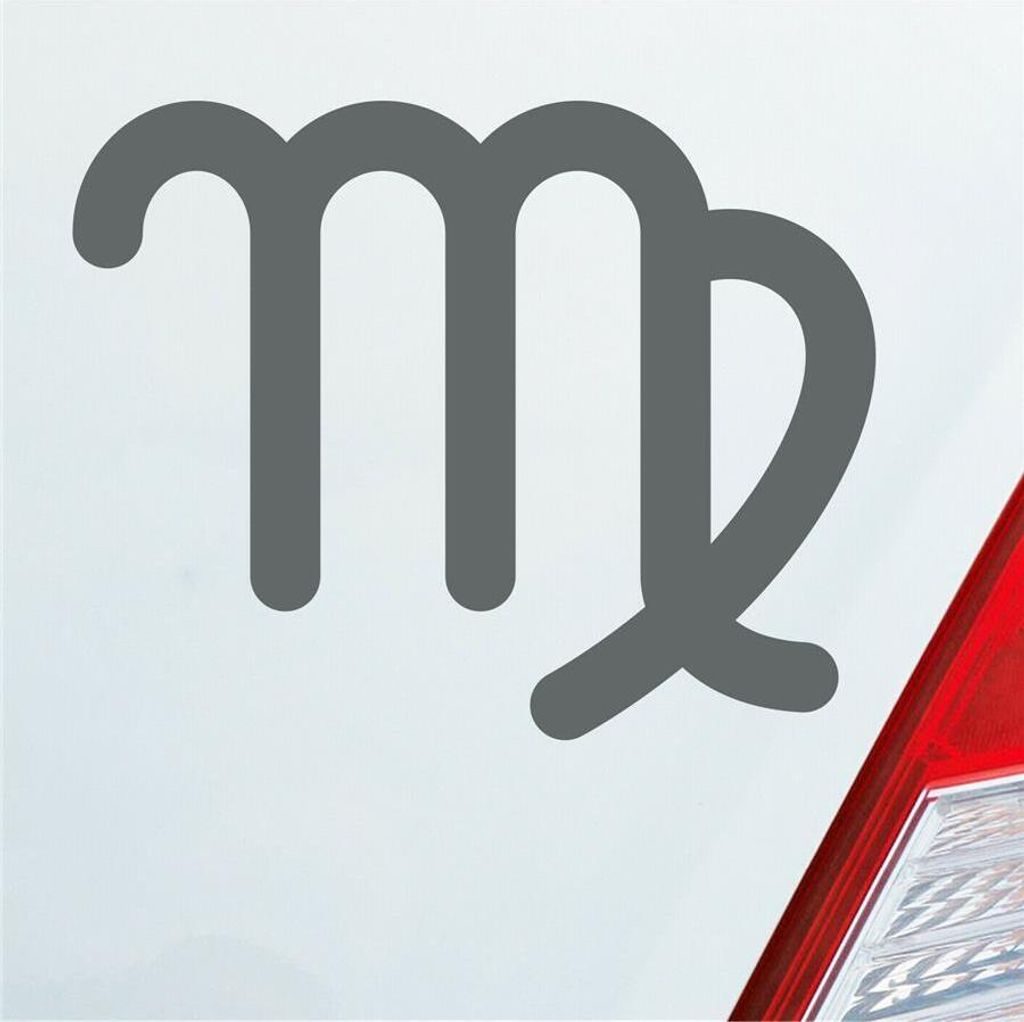 Auto Aufkleber Virgo Jungfrau Sternzeichen Sterne Horoskop 12x10 cm Grau Sticker Heckscheibenaufkleber