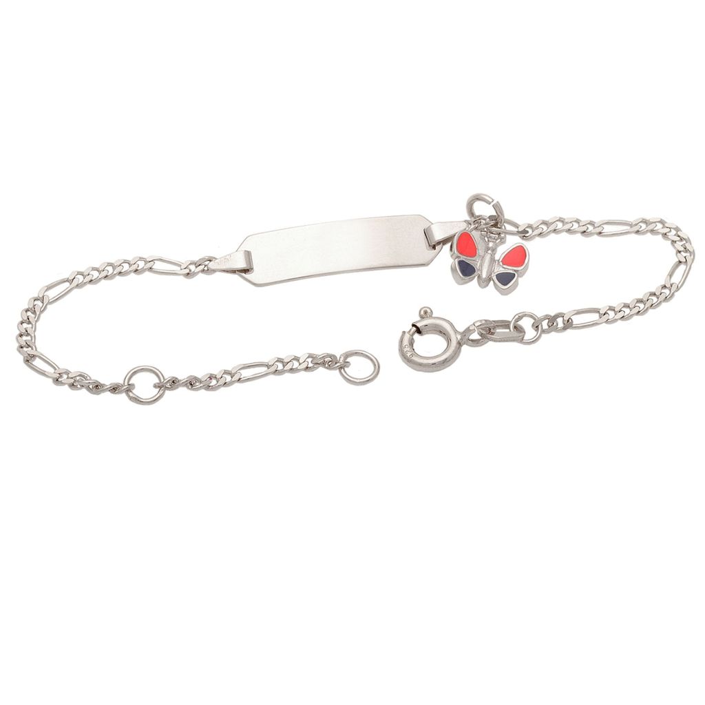 Miamar SAB26 Mädchen Armband Schmetterling Silber 14 cm