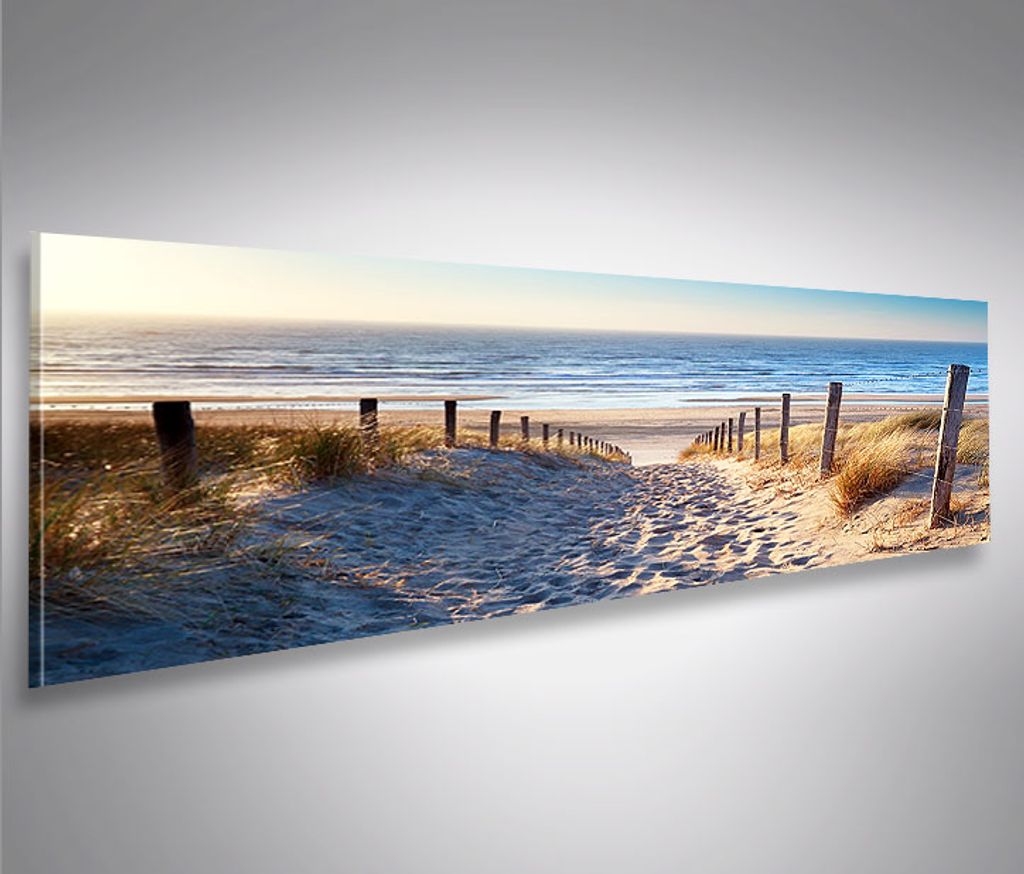 Ostsee Strand Panorama Format Bild auf Leinwand Poster Wandbilder 