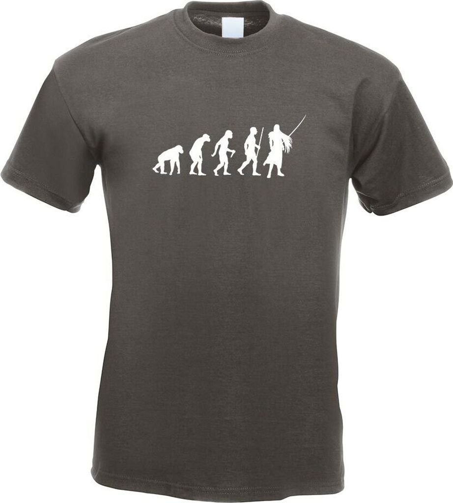 Kiwistar - T-Shirt - Graphit - Videospielheld Evolution Motiv Bedruckt Funshirt Design Print - mit Motiv Bedruckt - Funshirt Design - Sport - Freiz...