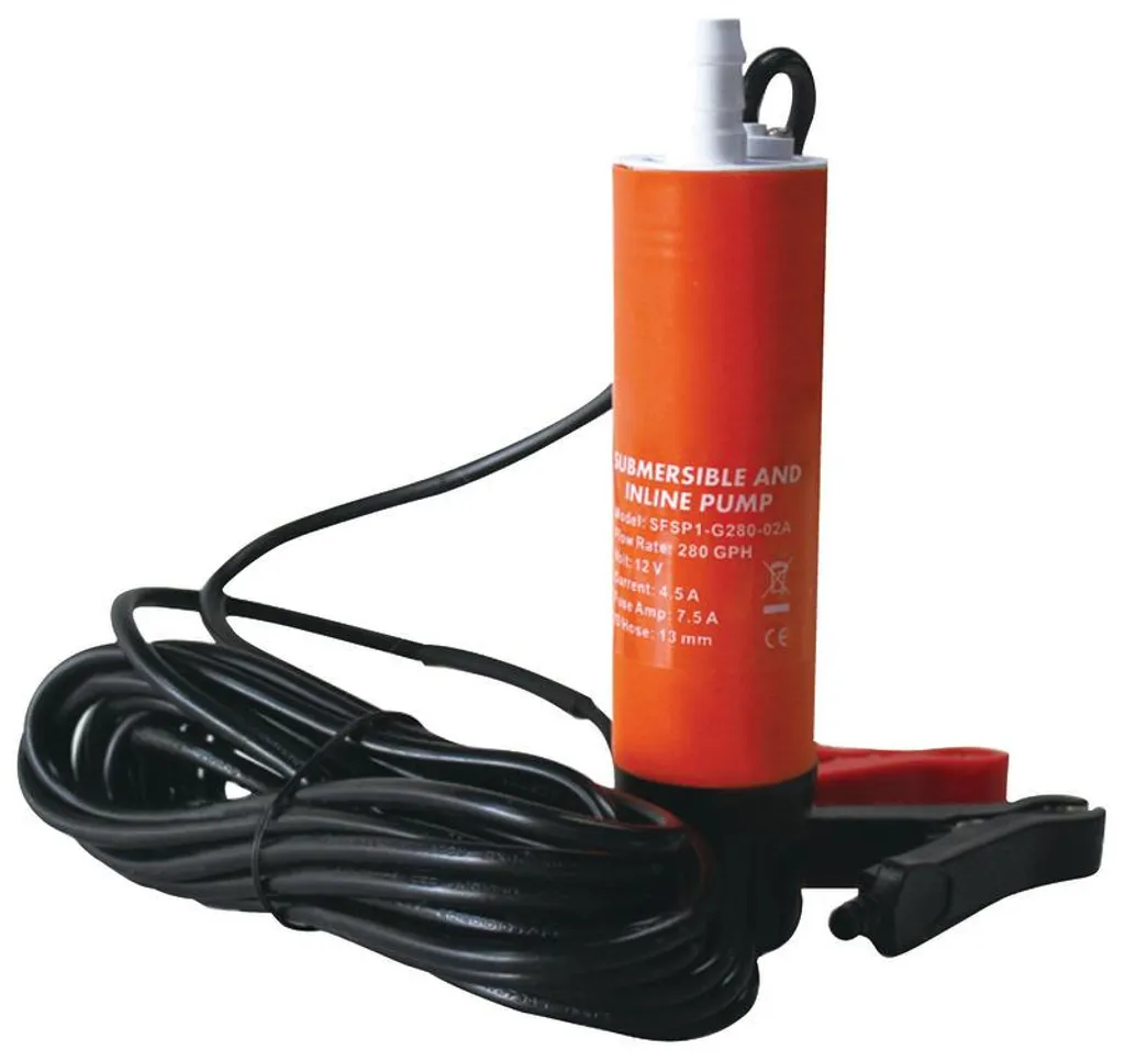 Pompe de cale immergée 12V 18l/min silencieuse et compacte - Modèle Pro