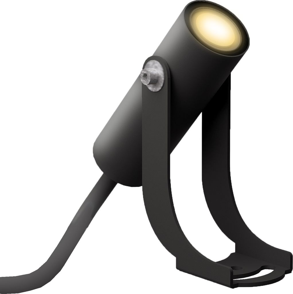 SSC-LUXon TARONA Mini Gartenstrahler Wegeleuchte Ambientespot schwarz 2W warmweiß IP65 Außenleuchte Carport Veranda Eingang