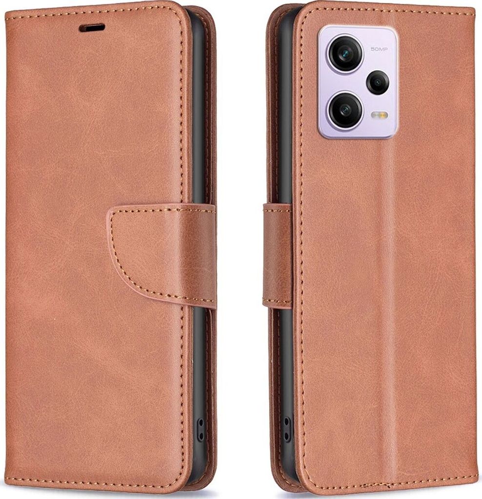 Mobigear Excellent Xiaomi Redmi Note 12 Pro Plus Hülle Klapphülle Geldbörse - Braun