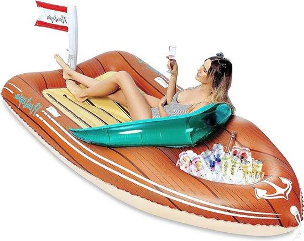 Îlot gonflable de piscine avec porte-boisson frais pour adulte - 180cm