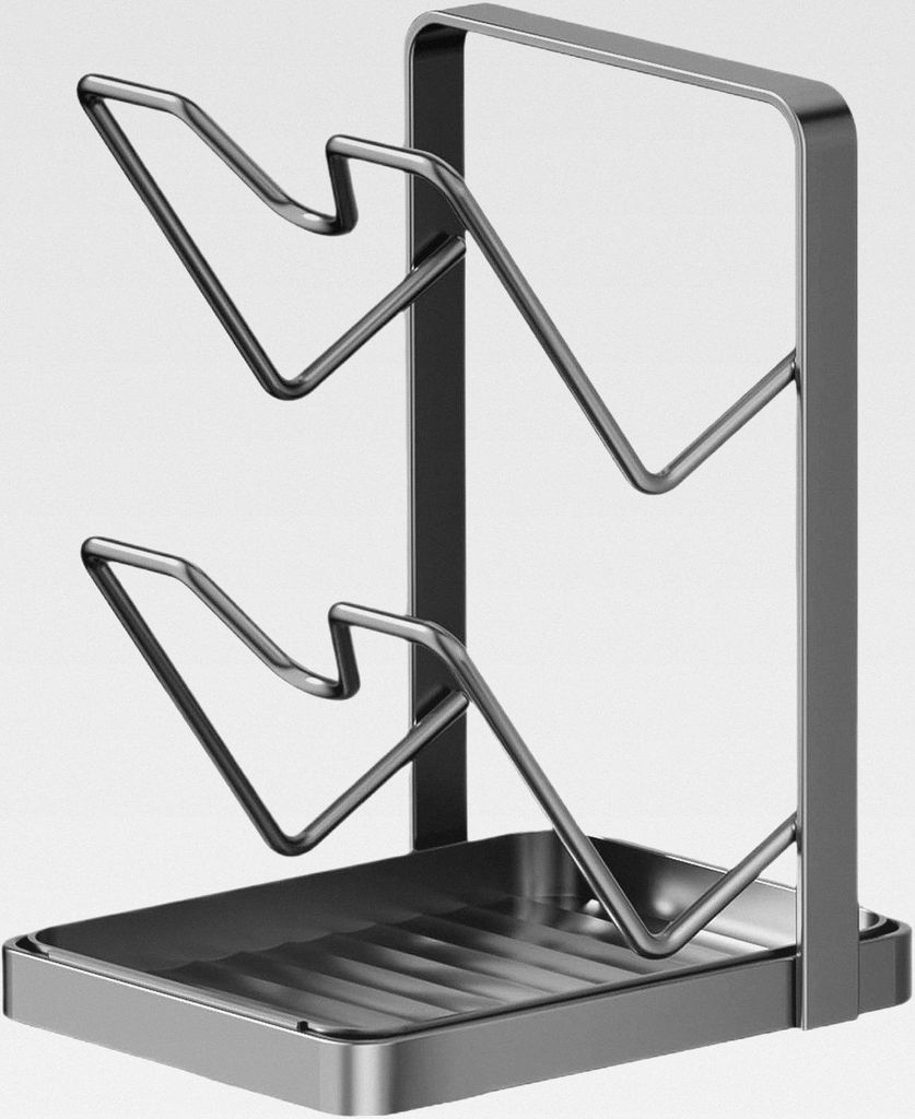 2 Lagig Topfdeckelhalter Küchen Organizer Topfdeckel Deckel Und Löffelablage Platzsparender Rutschfester Topfdeckelhalter Mit Abtropfschale Für ...