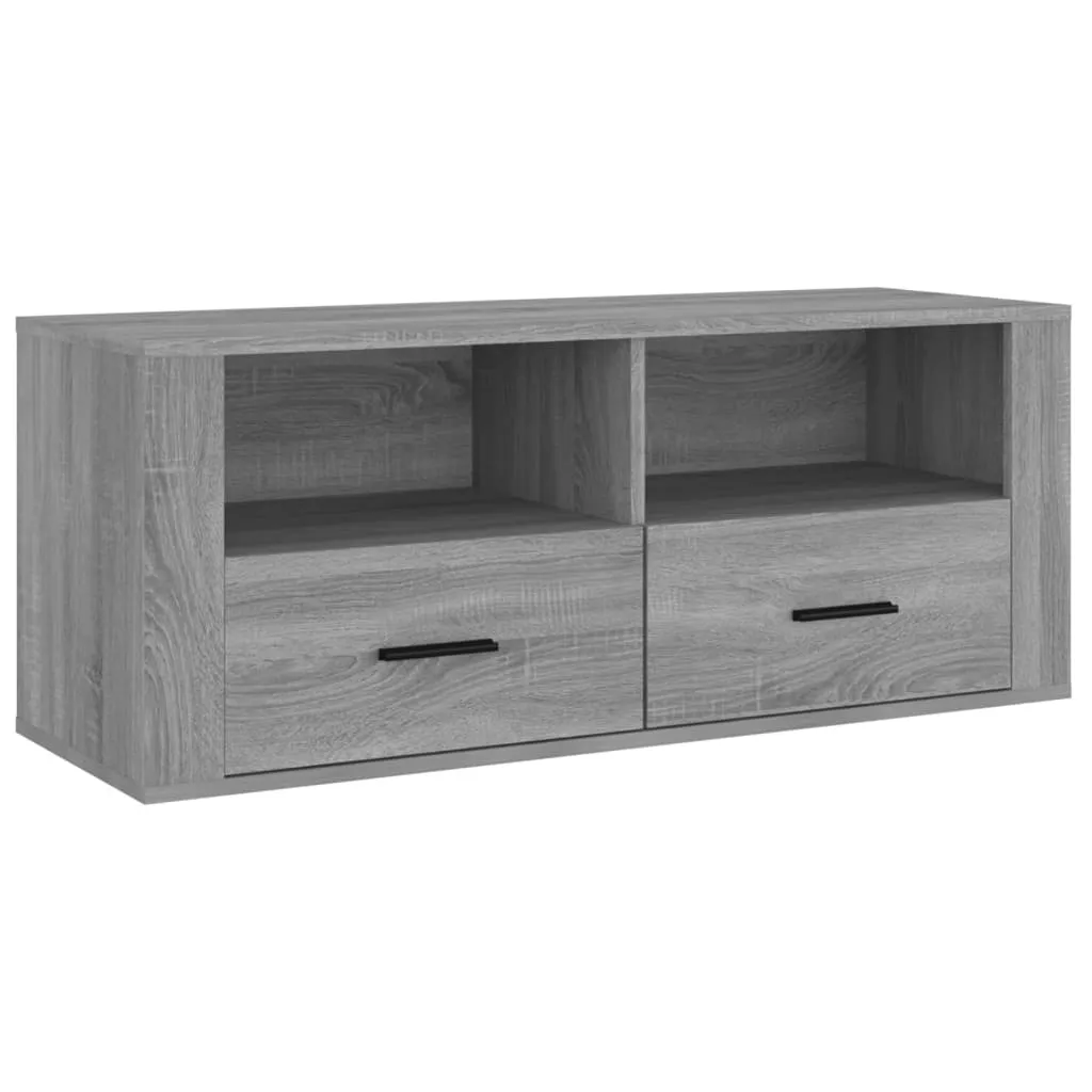 Mobile TV Basso Grigio Sonoma 100x35x40 cm | Offerta E-commerce - 9