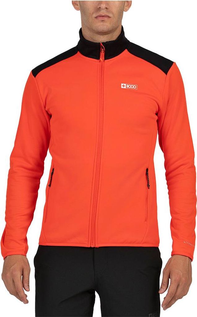 +8000 Monmor Fleece Mit Durchgehendem Reißverschluss Orange S Mann Orange S