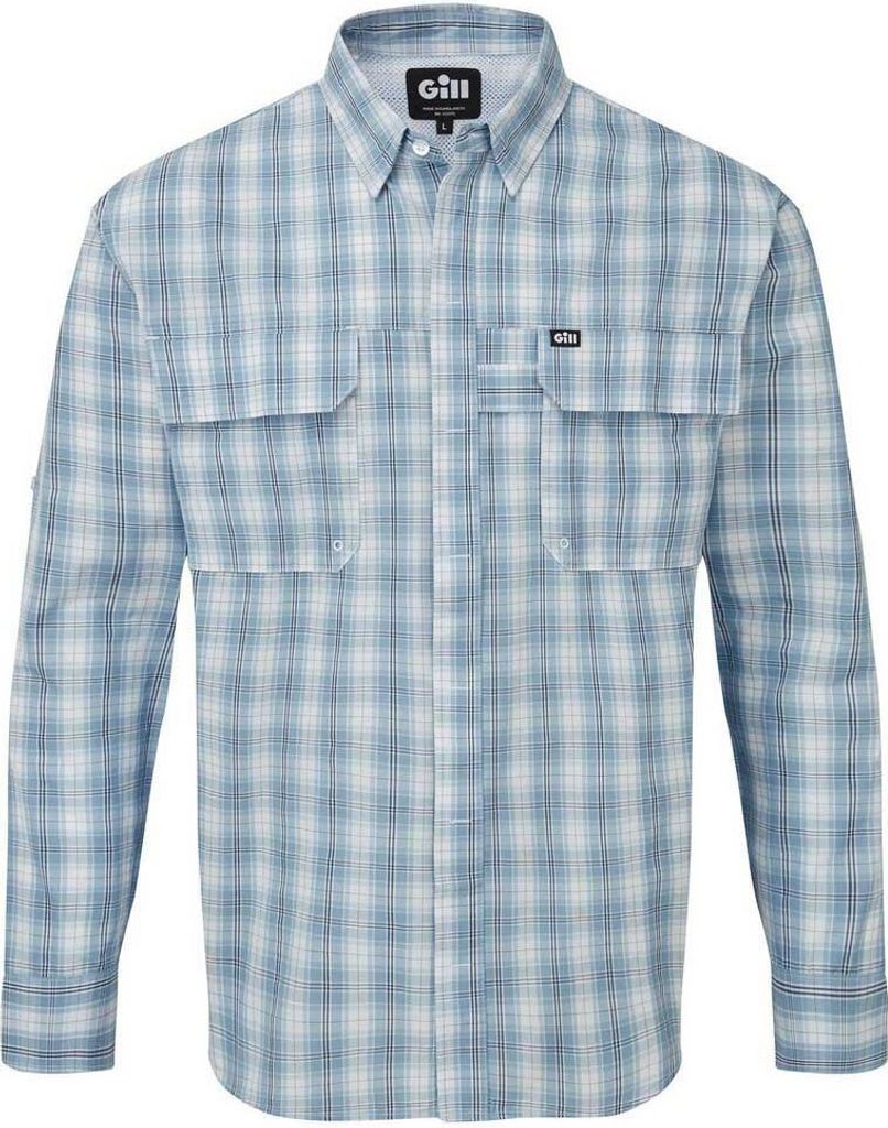 Gill Overton Langarmhemd Blau M Mann Blau M