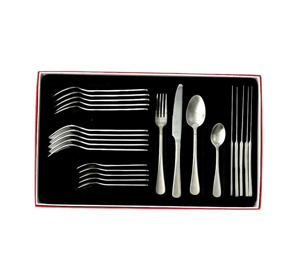 Set Posate Per 6 Persone 24 Pezzi Acciaio Inox