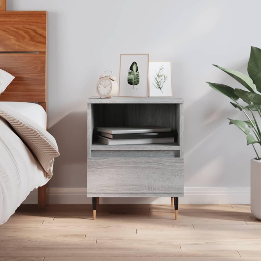 vidaXL Nachttisch Grau Sonoma 40x35x50 cm Holzwerkstoff Produktbild 