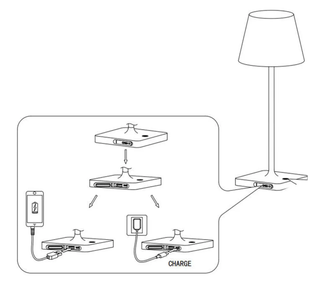 Lampe de jardin RONY aluminium 39 cm - Éclairage LED IP44 robuste - 8