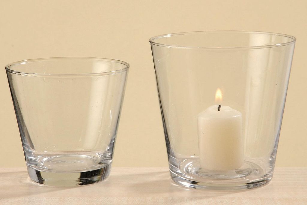 Windlicht Vase Glas transparent H.13 cm Stückpreis