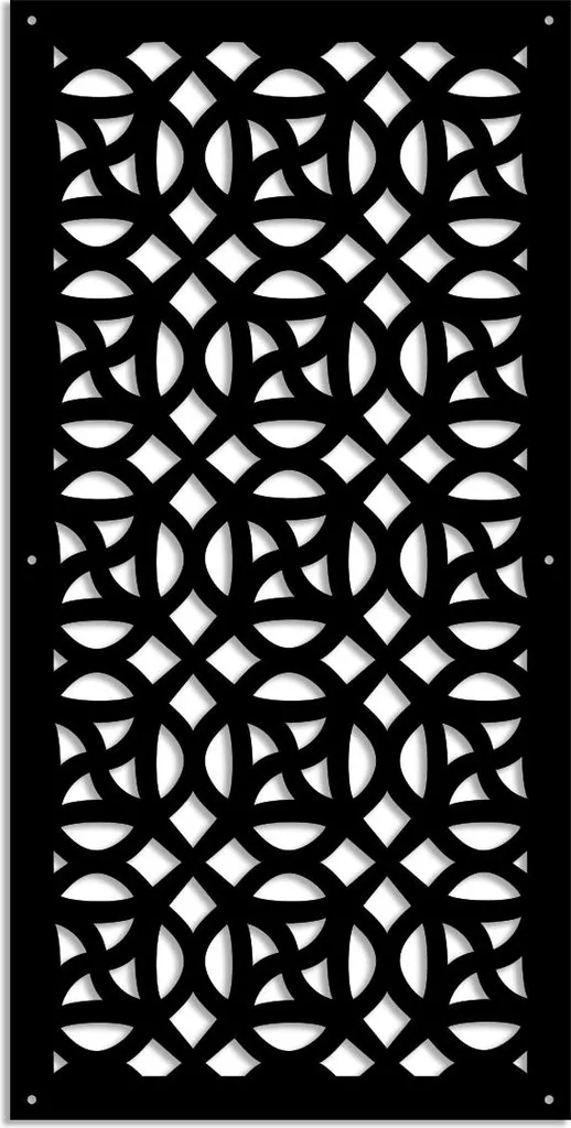 Pannello PVC Traforato Canterbury Nero 48x48cm | Frangisole Professionale - 4